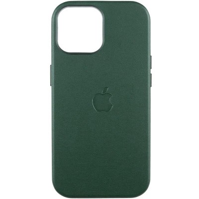 Кожаный чехол Leather Case (AAA) with MagSafe and Animation для Apple iPhone 15 (6.1")