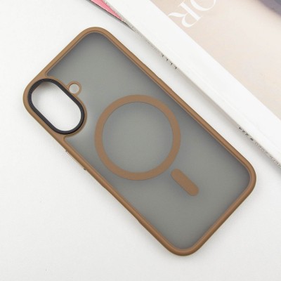 TPU+PC чехол Metal Buttons with MagSafe для Apple iPhone 16 (6.1")
