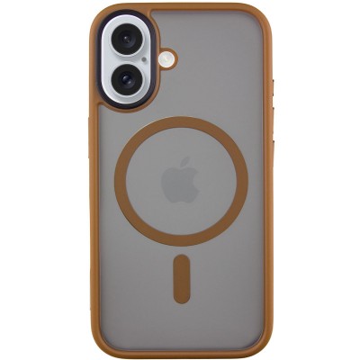 TPU+PC чехол Metal Buttons with MagSafe для Apple iPhone 16 (6.1")