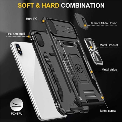 Ударопрочный чехол Camshield Army Ring для Apple iPhone X / XS (5.8")