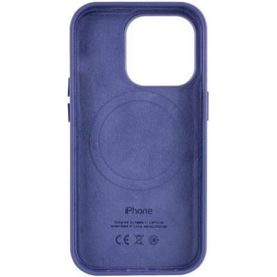 Кожаный чехол Leather Case (AA Plus) with MagSafe для Apple iPhone 14 Pro (6.1")