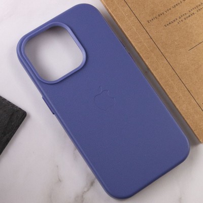 Кожаный чехол Leather Case (AA Plus) with MagSafe для Apple iPhone 14 Pro (6.1")