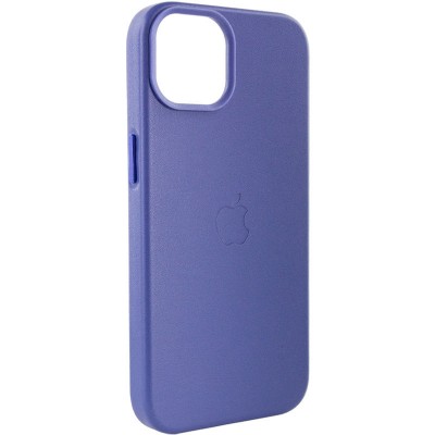 Кожаный чехол Leather Case (AA Plus) with MagSafe для Apple iPhone 14 (6.1")