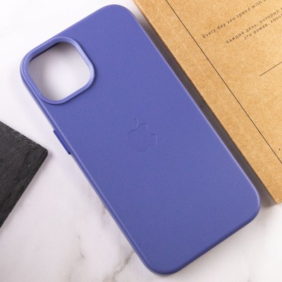 Кожаный чехол Leather Case (AA Plus) with MagSafe для Apple iPhone 14 (6.1")