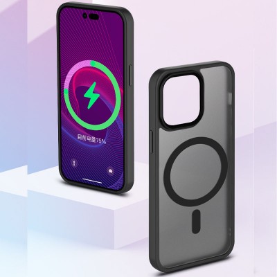 TPU+PC чехол Metal Buttons with MagSafe Colorful для Apple iPhone 13 Pro Max (6.7")