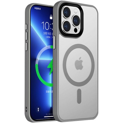 TPU+PC чехол Metal Buttons with MagSafe Colorful для Apple iPhone 15 Pro Max (6.7")