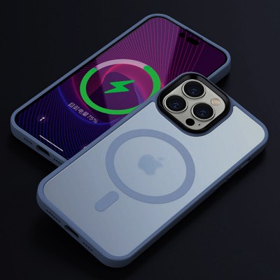 TPU+PC чехол Metal Buttons with MagSafe Colorful для Apple iPhone 16 Pro (6.3")