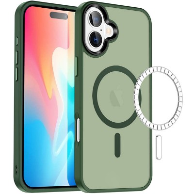TPU+PC чехол Metal Buttons with MagSafe Colorful для Apple iPhone 16 Plus (6.7")