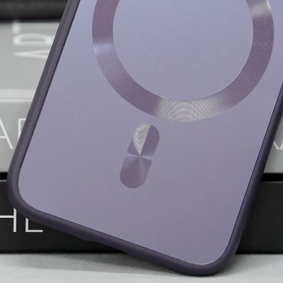 Чехол TPU+Glass Sapphire Midnight with MagSafe для Apple iPhone 12 (6.1")