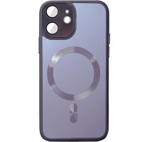 Чехол TPU+Glass Sapphire Midnight with MagSafe для Apple iPhone 12 (6.1")