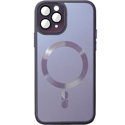 Чехол TPU+Glass Sapphire Midnight with MagSafe для Apple iPhone 14 Pro (6.1")