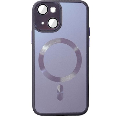 Чехол TPU+Glass Sapphire Midnight with MagSafe для Apple iPhone 15 Plus (6.7")