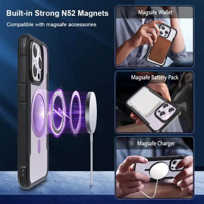 TPU+PC чехол Defense Clear with MagSafe для Apple iPhone 15 Pro Max (6.7")
