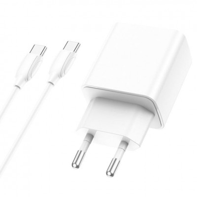 СЗУ Borofone BA67A PD20W+QC3.0 (1USB-A/1C) + кабель Type-C to Type-C