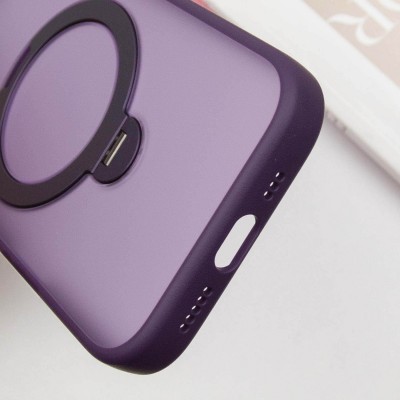 TPU+PC чехол Metal Buttons with MagSafe Colorful HQ Ring для Apple iPhone 15 Pro Max (6.7")