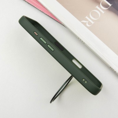 TPU+PC чехол Metal Buttons with MagSafe Colorful HQ Ring для Apple iPhone 16 (6.1")