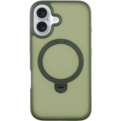 TPU+PC чехол Metal Buttons with MagSafe Colorful HQ Ring для Apple iPhone 16 (6.1")