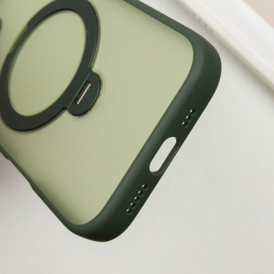 TPU+PC чехол Metal Buttons with MagSafe Colorful HQ Ring для Apple iPhone 16 (6.1")