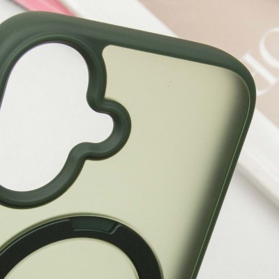 TPU+PC чехол Metal Buttons with MagSafe Colorful HQ Ring для Apple iPhone 16 (6.1")