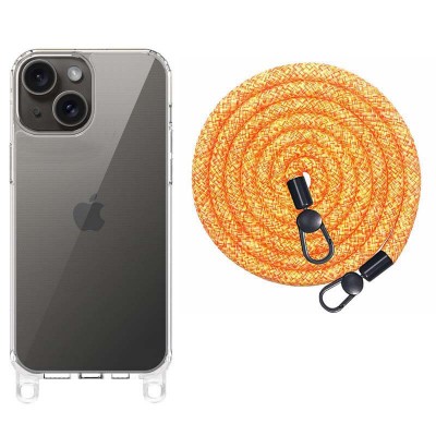 Чехол TPU Transparent with Straps для Apple iPhone 13 / 14 (6.1")