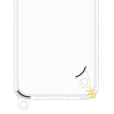 Чехол TPU Transparent with Straps для Apple iPhone 15 (6.1")