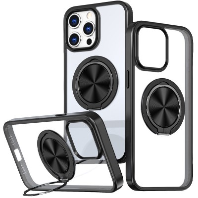 TPU+PC чехол Metal Ring with MagSafe для Apple iPhone 14 Pro Max (6.7")
