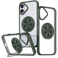 TPU+PC чехол Metal Ring with MagSafe для Apple iPhone 16 (6.1")