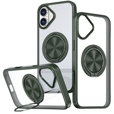 TPU+PC чехол Metal Ring with MagSafe для Apple iPhone 16 (6.1")