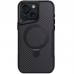 TPU+PC чехол Metal Buttons with MagSafe Carbon Ring для Apple iPhone 15 (6.1")