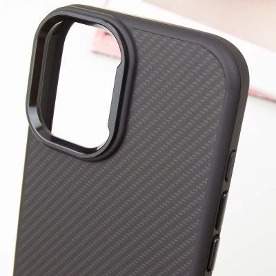 Чехол TPU+PC Carbon with MagSafe для Apple iPhone 16 (6.1")
