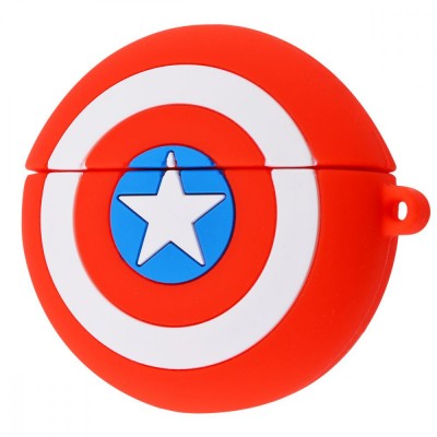 Силиконовый футляр Marvel & DC series для наушников AirPods 1/2 + кольцо