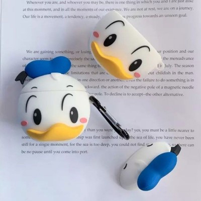 Силиконовый футляр Disney series для наушников AirPods 1/2 + карабин