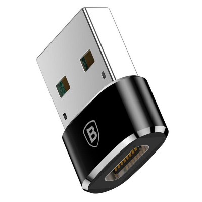 Переходник Baseus USB Male To Type-C Female Adapter Converter 3A (CAAOTG-01)